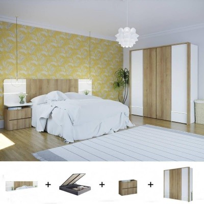Pack Dormitorio Completo Lenybelardo c/ Armario + Canapé Box (200x160cm)