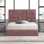 Pack Cama Dalia (Veludo Salmon) + Estrado (190x140cm)
