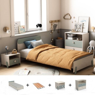 Pack Dormitorio Completo Ilian c/ Cómoda + Somier (200x90cm)