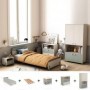 Pack Dormitorio Completo Ilian c/ Armario + Somier (200x90cm)