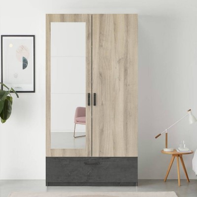 Armario 2 Puertas Batientes + 1 Cajón Ready 2