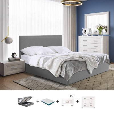 Pack Quarto Completo Marcus c/ Cama Angel + Colchão Basic 15HR (200x160cm)