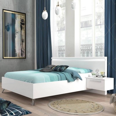 Pack Cama Lice c/ 2 Mesitas de Noche Suspendidas + Somier (200x160cm)