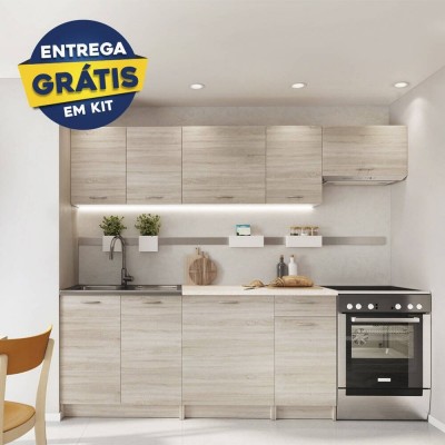 Pack Cocina Mela 180cm (Oak Sonoma/Petra Beige) c/ Encimera (c/ Envio GRÁTIS)