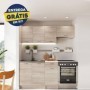 Pack Cocina Mela 120cm (Oak Sonoma/Petra Beige) c/ Encimera (c/ Envio GRÁTIS)