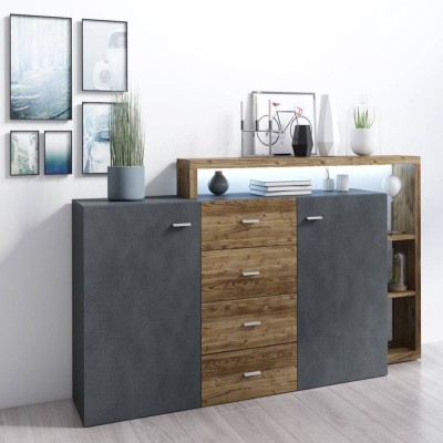 Aparador 2 Puertas + 4 Cajones Bota