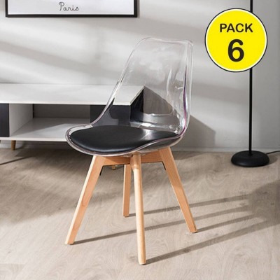 Pack de 6 Sillas Joy (Negro)