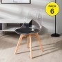 Pack de 6 Sillas Joy (Negro)