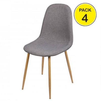 Pack de 4 Sillas Oslo (Gris Oscuro)