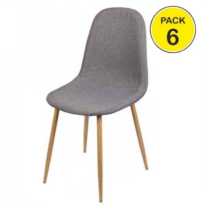 Pack de 6 Sillas Oslo (Gris Oscuro)