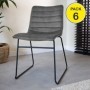Pack 6 Cadeiras Brooklyn (Cinza)