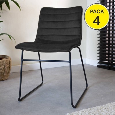 Pack 4 Sillas Brooklyn (Negro)