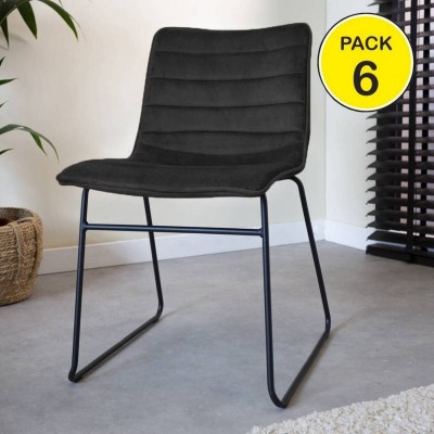 Pack 6 Sillas Brooklyn (Negro)