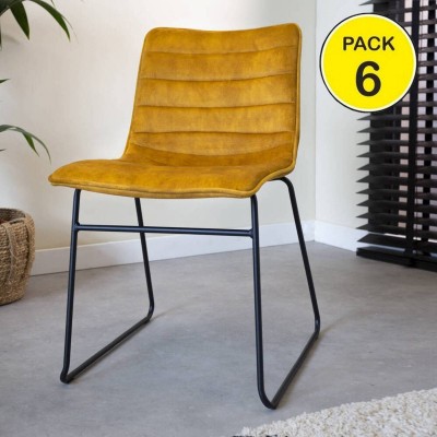 Pack 6 Cadeiras Brooklyn (Mostarda)