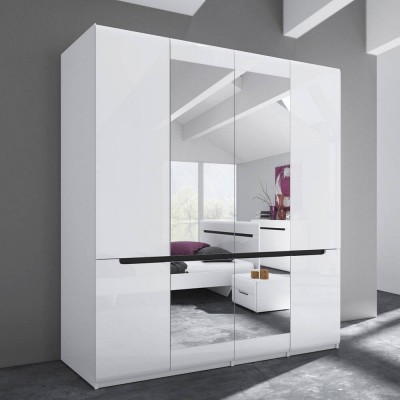 Armario 4 Puertas Batientes c/ Espejo Hektor