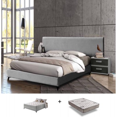 Pack Base Tapizada Elegance + Colchón Visco Carbono 26HR