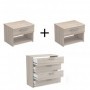 Pack 2 Mesitas de Noche + Cómoda Pricy 2