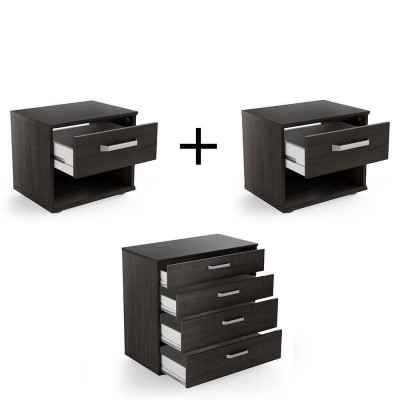 Pack 2 Mesitas de Noche + Cómoda Richmond