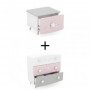 Pack 1 Mesa de Cabeceira + Cómoda Juvenil Etoiles