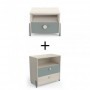 Pack 1 Mesita de Noche + Cómoda Juvenil Ilian