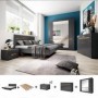 Pack Dormitorio Completo Hektor (Gris) c/ Armario (200x160cm)