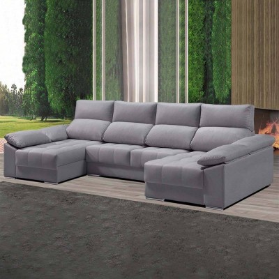 Sofá Florença 2 Plazas + Doble Chaise Long (380x160cm)