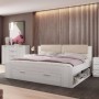 Pack Cama Galaxy (Blanca) + Somier (200x180cm)
