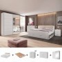 Pack Dormitorio Completo Galaxy (Blanco) c/ Armario (200x180cm)