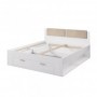 Pack Cama Galaxy (Blanca) c/ 2 Mesitas de Noche + Somier (200x160cm)