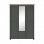 Armario 3 Puertas Batientes c/ Espejo + 2 Cajones Evora