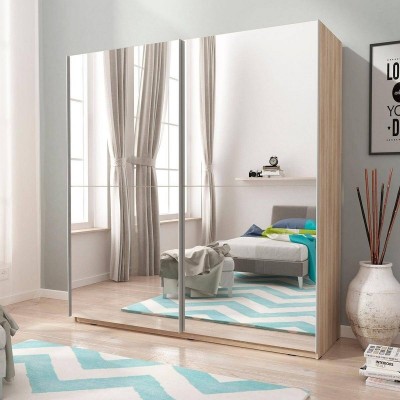 Armario 2 Puertas Correderas c/ Espejo Mika 3