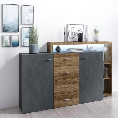 Aparador 2 Puertas + 4 Cajones Bota