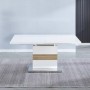 Pack Mesa de Comedor Extensible Carlota + 4 Sillas Aroa (Beige)