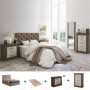 Pack Quarto Dormitorio Orlando/Roncal (Trufa/Canõn Blanco) + Sinfonier (200X160cm)